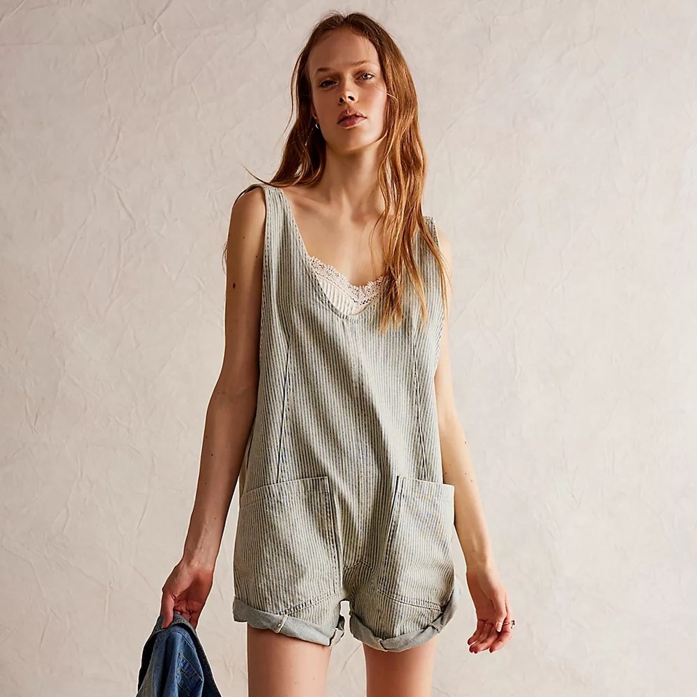 Free People We The Free High Roller Railroad Shortall XS